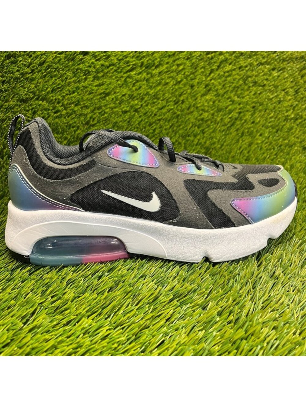 Nike Air Max 200 GS Bubble Pack Girls Size 6Y Dark Gray Running Shoes Sneakers